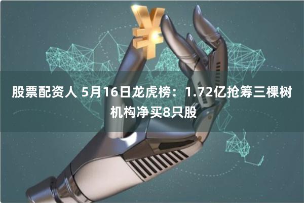 股票配资人 5月16日龙虎榜：1.72亿抢筹三棵树 机构净买8只股